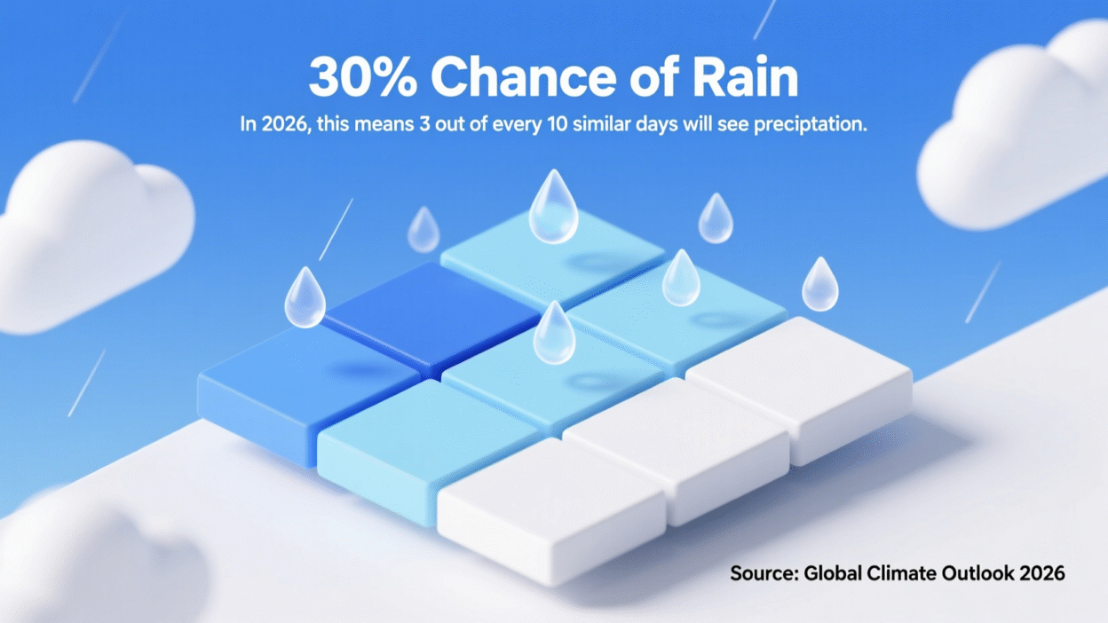 What Does 30% Chance of Rain Mean for 2026